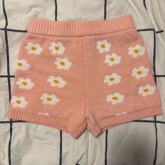 Altar'd State Pants - Altar’d State Pink Daisy Knit Shorts